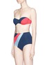 Detail View - Click To Enlarge - FLAGPOLE SWIM - 'Electra' colourblocked bandeau top
