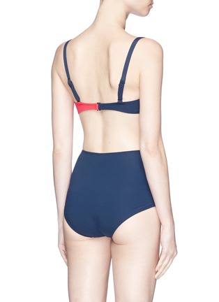 Back View - Click To Enlarge - FLAGPOLE SWIM - 'Ariya' colourblocked high waist bikini bottoms