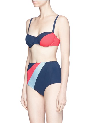 Figure View - Click To Enlarge - FLAGPOLE SWIM - 'Ariya' colourblocked high waist bikini bottoms
