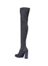Detail View - Click To Enlarge - STUART WEITZMAN - 'Long Legs' floral stud thigh high sock boots