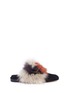 Main View - Click To Enlarge - STUART WEITZMAN - 'Fur Get It' suede panel fox fur slides