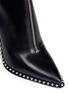 Detail View - Click To Enlarge - ALEXANDER WANG - 'Eri' ball chain trim leather ankle boots