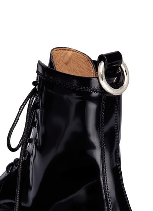 Detail View - Click To Enlarge - ALEXANDER WANG - 'Lyndon' metal cap caged leather combat boots