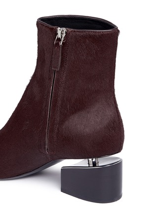 Detail View - Click To Enlarge - ALEXANDER WANG - 'Jude' floating heel calfhair ankle boots