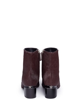 Back View - Click To Enlarge - ALEXANDER WANG - 'Jude' floating heel calfhair ankle boots