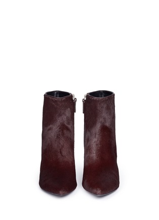 Front View - Click To Enlarge - ALEXANDER WANG - 'Jude' floating heel calfhair ankle boots