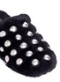 Detail View - Click To Enlarge - ALEXANDER WANG - 'Amelia' dome stud shearling slides