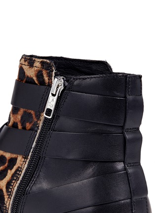 Detail View - Click To Enlarge - ASH - 'Blast' leopard print ponyhair ankle boots