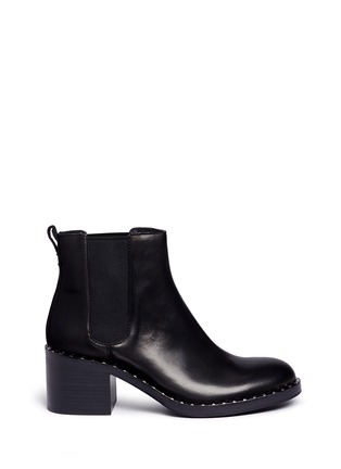 Main View - Click To Enlarge - ASH - 'Xox' stud welt leather Chelsea boots