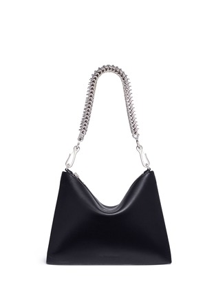 Main View - Click To Enlarge - ALEXANDER WANG - 'Genesis' interlocking chain strap leather pouch
