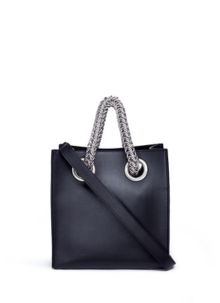 Main View - Click To Enlarge - ALEXANDER WANG - 'Genesis' interlocking chain handle leather shopper tote