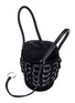  - ALEXANDER WANG - 'Roxy' ring velvet caged leather mini bucket bag