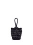Main View - Click To Enlarge - ALEXANDER WANG - 'Roxy' ring velvet caged leather mini bucket bag