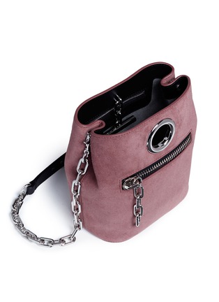  - ALEXANDER WANG - 'Riot' suede crossbody bucket bag