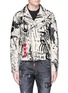 Main View - Click To Enlarge - HACULLA - Paint splatter leather biker jacket