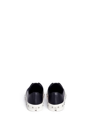 Back View - Click To Enlarge - ALEXANDER MCQUEEN - Hobnail leather sneakers