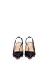 Front View - Click To Enlarge - GABRIELA HEARST - 'Elizabeth' stone inset heel leather slingback pumps