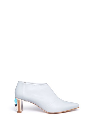 Main View - Click To Enlarge - GABRIELA HEARST - 'Catt' stone inset heel leather booties