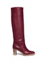 Main View - Click To Enlarge - GABRIELA HEARST - 'Marlene' streak effect heel leather knee high boots