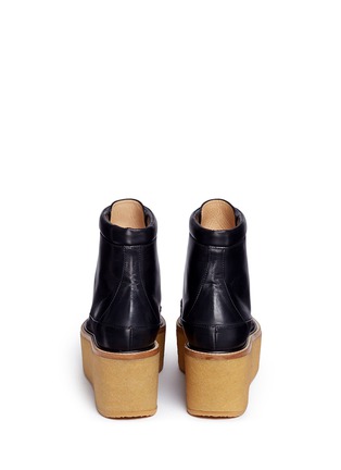 Back View - Click To Enlarge - GABRIELA HEARST - 'Terrell' crepe rubber platform leather combat boots