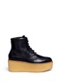 Main View - Click To Enlarge - GABRIELA HEARST - 'Terrell' crepe rubber platform leather combat boots