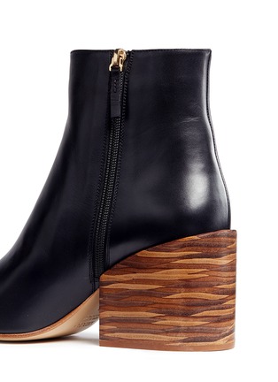 Detail View - Click To Enlarge - GABRIELA HEARST - 'Tito' streak effect wood heel leather ankle boots