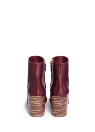 Back View - Click To Enlarge - GABRIELA HEARST - 'Tito' streak effect wood heel leather ankle boots