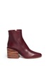 Main View - Click To Enlarge - GABRIELA HEARST - 'Tito' streak effect wood heel leather ankle boots