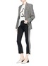 Figure View - Click To Enlarge - MOTHER - 'Insider' contrast outseam cropped jeans