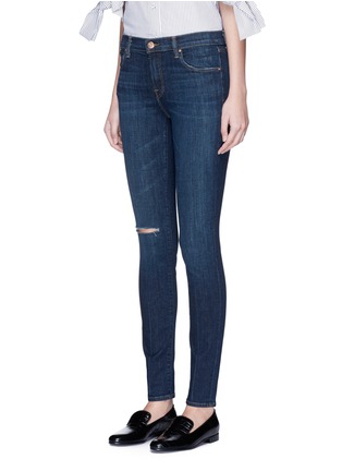 Front View - Click To Enlarge - J BRAND - '620' ripped stretch skinny denim pants