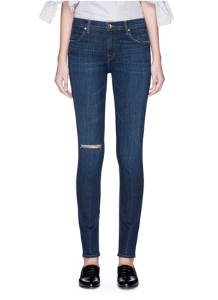 Main View - Click To Enlarge - J BRAND - '620' ripped stretch skinny denim pants