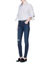 Figure View - Click To Enlarge - J BRAND - '620' ripped stretch skinny denim pants