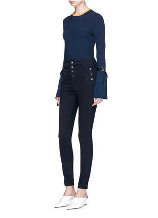 Figure View - Click To Enlarge - J BRAND - 'Natasha' high rise skinny denim pants