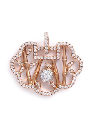 Main View - Click To Enlarge - LC COLLECTION JEWELLERY - 'Lucky Charm' diamond 18k rose gold pendant