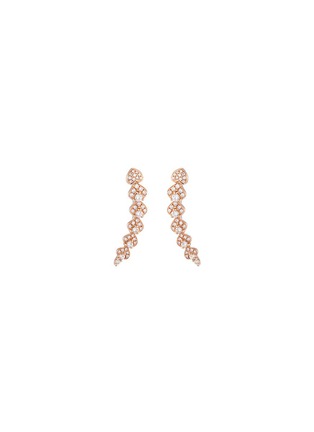 Main View - Click To Enlarge - LC COLLECTION JEWELLERY - 'Lucky Charm' diamond 18k rose gold earrings
