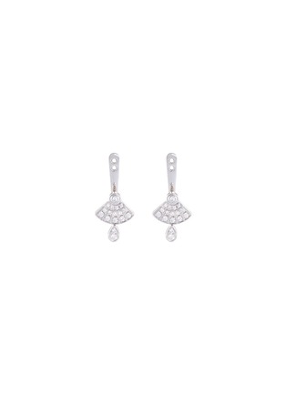Main View - Click To Enlarge - LC COLLECTION JEWELLERY - 'Art Deco' diamond 18k white gold earring jackets