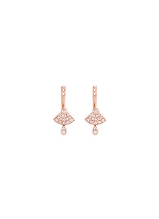 Main View - Click To Enlarge - LC COLLECTION JEWELLERY - 'Art Deco' diamond 18k rose gold earring jackets