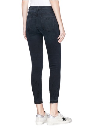 Back View - Click To Enlarge - J BRAND - '835 Capri' cropped distressed mid rise skinny jeans