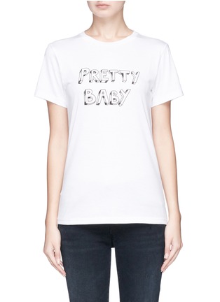 Main View - Click To Enlarge - J BRAND - x Bella Freud 'Pretty Baby' slogan print T-shirt