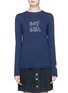 Main View - Click To Enlarge - J BRAND - x Bella Freud 'Boy Girl' slogan embroidered Merino wool sweater
