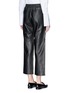 Back View - Click To Enlarge - J BRAND - 'Amari' cropped lambskin leather pants