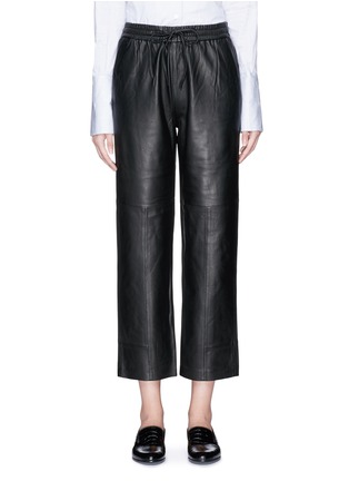 Main View - Click To Enlarge - J BRAND - 'Amari' cropped lambskin leather pants
