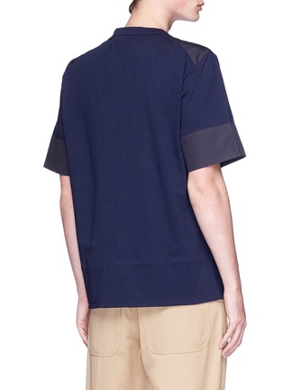 Back View - Click To Enlarge - MARNI - Woven panel boxy T-shirt