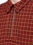 Detail View - Click To Enlarge - MARNI - Half zip wool houndstooth top