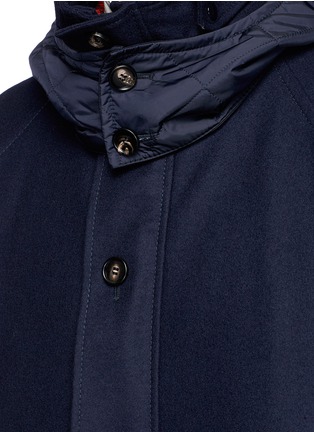 Detail View - Click To Enlarge - MARNI - Quilted hood wool blend melton jacket
