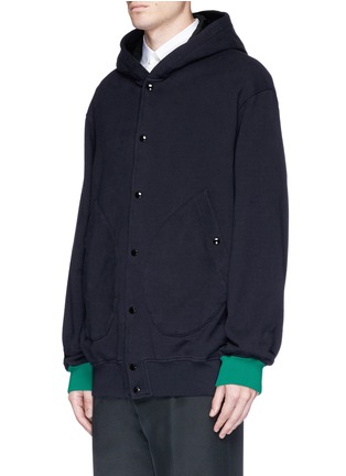 Front View - Click To Enlarge - MARNI - Contrast cuff hooded jacket