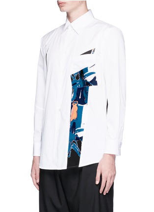 Front View - Click To Enlarge - MARNI - Graphic layered panel shirt