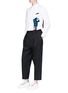 Figure View - Click To Enlarge - MARNI - Cropped pleated virgin wool jogging pants