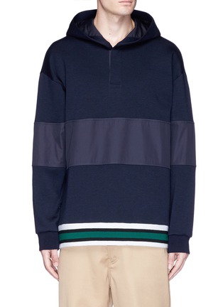 Main View - Click To Enlarge - MARNI - Woven panel hoodie