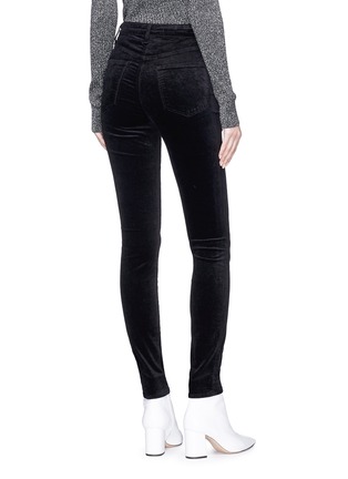 Back View - Click To Enlarge - J BRAND - 'Maria' high rise skinny velvet pants